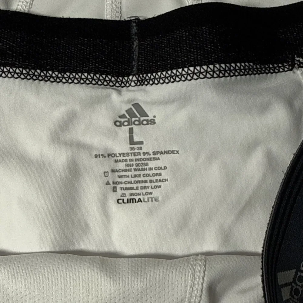 Lot of 2 Adidas Climalite Stretch Boxer Briefs White Men's Size L 36-38 NEW